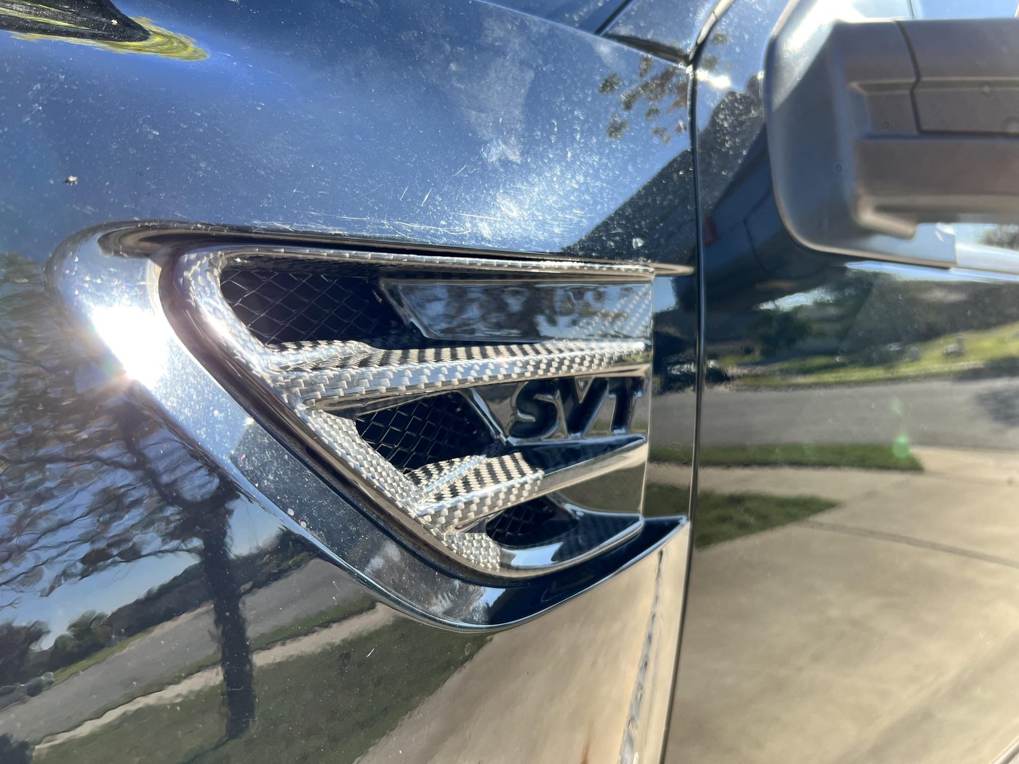 2009-2014 Ford F-150 Raptor SVT | SDP Package Carbon Fiber Side Fender Vent Trim Replacement and Hood Vents Replacement